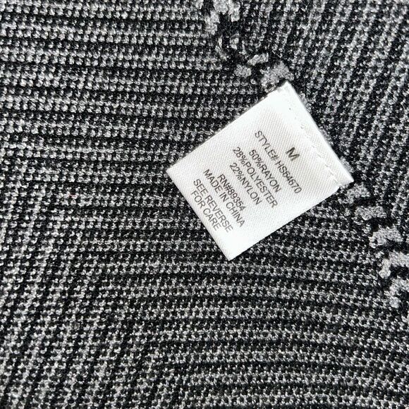 Kathy Ireland Plaid Gray/Black Open Front Sweater Blazer(Size Medium) - Picture 5 of 8